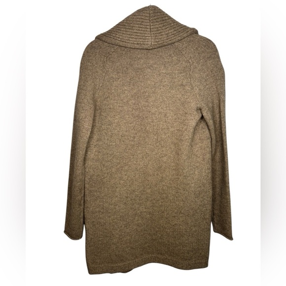 Margaret O’Leary Cozy Cabin Fall Knit Open Front Tan Cotton Cardigan Size XS - Picture 7 of 10